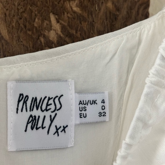 Princess Polly love lies mini Elegant White Dress sz 0 - Picture 8 of 8